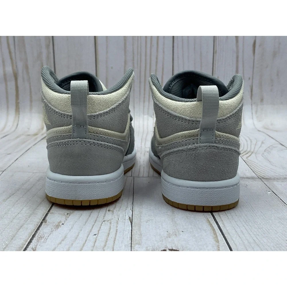 Nike Air Jordan 1 Mid SE PS Coconut‎ Milk Particle Grey Size 11C DN4345‑100